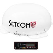 Setcom Mobil Karavan Uydu Anteni Çift Çıkış STC-324 Yuvarlak Tip 12v/24v Kapasite ile Yüksek Performans