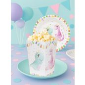 Sevimli Dinozor Temalı Karton Mısır Kutusu Popcorn Kutusu 8'li