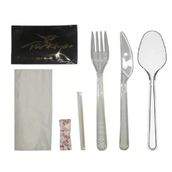 ŞeyliŞeyler - Plastik Bıçak Kaşık Çatal 7'li Lüks Set 50 Paket