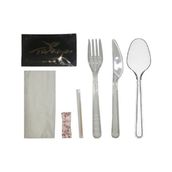 ŞEYLİŞEYLER Şeylişeyler - Plastik Bıçak Kaşık Çatal 7'li Lüks Set 500 Paket