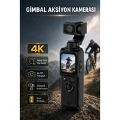 Seyutech 4K Ultra Hd Aksiyon Kamerası 330 Derece Gimbal Kameralı Dokunmatik Ekranlı Yüz Tanıma ve Takip Özellikli Vlog Kamera - Siyah