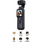 Seyutech 4K Ultra Hd Aksiyon Kamerası 330 Derece Gimbal Kameralı Dokunmatik Ekranlı Yüz Tanıma ve Takip Özellikli Vlog Kamera - Siyah
