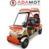 Sfm SF500 Elektrikli Mini Araç 1600W 72V60AH 4 Kişilik Carplay Geri Görüş Kameralı Elektrikli Araba - Kahverengi