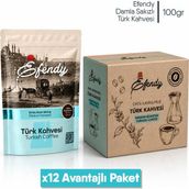 Shazel Efendy Geleneksel Damla Sakızlı Türk Kahvesi | Doypack | 100 gr | 12 Adet