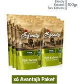 Shazel Efendy Geleneksel Türk Kahvesi | Kakuleli | Doypack | 100 Gr | 6 Adet