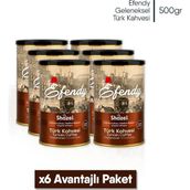 Shazel Efendy Geleneksel Türk Kahvesi | Orta Kavrulmuş | Teneke | 500 gr | 6 Adet