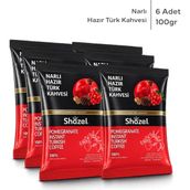 Shazel Hazır Türk Kahvesi | Narlı | 100 gr | 6 Paket