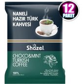 Shazel Naneli Hazır Türk Kahvesi 100 gr 12 Paket - 1,2 kg