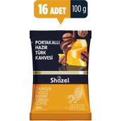 Shazel Portakallı Hazır Türk Kahvesi 100 gr x 16 Adet