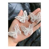 Sheinside 4 Adet Beyaz Kelebekli Saç Tokası