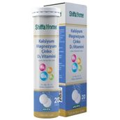 Shiffa Home Kalsiyum Magnezyum Çinko D3 Vitamini 20 Efervesan Tablet