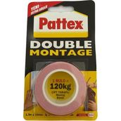 Shopwave Pattex Double Montage Çift Taraflı Bant 120 kg - Karışık Çok Renkli - Belirtilmemiş