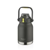 Shotay 1000 ml Siyah Phone Holder Matara Çelik Termos