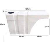 Shuivan 150 lt 104x32x60 cm Teker Üstü Uyumlu Karavan Su Deposu