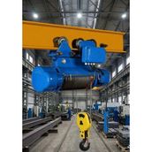 Shun 2 Ton 24 Metre Kılavuzlu 4 Hareketli Elektrikli Halatlı Tavan Vinci (380V)
