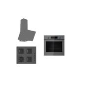 Siemens & Ferre Grion 3 Lü Ankastre Set ( Hb012fbh1t- Ss208 - D088 )