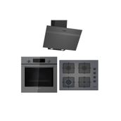 Siemens Yeni Ankastre Set HB012FBH1T Fırın EO6C8PP30O Yeni Ocak 60 cm ve LC64KPJ70T Davlumbazlı Set