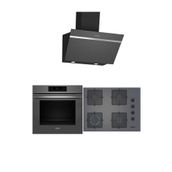 Siemens Yeni HJ852GYN0T EO7C8PP300(67 CM) OCAK LC66KPJ70T GRİ ANKASTRE SET