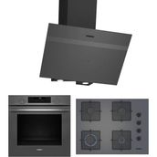 Siemens Yeni HU736AEN0T EO7C8PP300(67 Cm) Ocak LC64KPJ70T Gri Ankastre Set