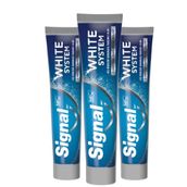 Signal SET.UNİ.3035 White System 2 Haftada Daha Beyaz Dişler 75 ml X3 Adet Diş Macunu