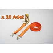 Sıhhat Dardokuma Mini Boy Spanzet Cırcır Lı Takım 25MM - Polyester Kolon Halatı ile -Güvenli Yük Sabitleme - 25 MM - 10 Adet - 4 METRE