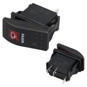 Silecek Sembollü Işıklı 3 Pinli On-Off 12-24V Marin Switch