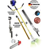 Silen Turbo Motorlu Benzinli Yan Tırpan + Bahçivan Set 6,8 Hp