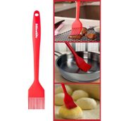 Silicolife Yumurta Fırçası, Isıya Dayanıklı Yanmaz Yapışmaz Tek Parça Silikon Fırça 21cm Kırmızı