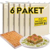 Silifke Yufka Baklava Yufkası - 6 Paket - 6 Tepsilik (±5400GR)