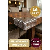 Silikon Bebek Çocuk Masa Kenar Koruyucu Mobilya Köşe Koruyucu Bebek Kafa Çarpma Önleyici - 16 ADET