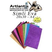 Simli Eva A4 20X30 Cm 10 Renk 1 Paket Simli Eva Sungeri 10Lu Okul Kres Anasinifi Elisi Etkinlikleri