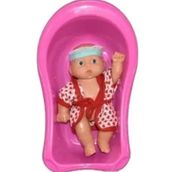 Şimşek Küvette Pembe Oyuncak Miniş Bebek