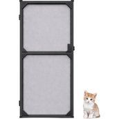 Sineklikstore Menteşeli Çelik 90x210 cm Antrasit Gri Kapı Kedi Sinekliği