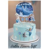 Sinem Gift Elsa Pasta Süsü - Elsalı 6 lı CupCake - Elsa Konseptli Süs - Elsa Frozen Doğum Günü