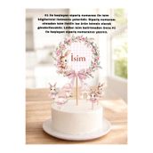 Sinem Gift Tavşan Konseptli Pasta Süsü - Doğum Günü Pasta Süsü - Tavşan Konseptli Cupcake Süsü