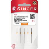 Singer 12 Numara Metal Overlok İğnesi 5 Parça Dokuma ve Kalın Streç İçin Tasarlanmış