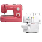 Singer 3223R Dikiş Makinesi ve Singer S0105 Overlok Makinesi