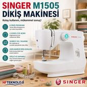 Singer M1505 Dikiş Makinesi + Singer Dikiş Iğnesi ve Makine Yağı Hediye - Singer Dikiş İğnesi ve Makine Yağı HEDİYE