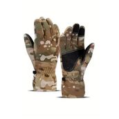 Single Sword Single Sword Softshell Soğuk, Rüzgar Ve Su Geçirmez Dokunmatik Eldiven, Motosiklet Ve Taktik Eldiven, Multicam, Xl