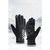 Single Sword Single Sword Su Geçirmez Softshell Unisex Bisiklet, Motosiklet Eldiven Dokunmatik Kışlık Rüzgar Geçirmez Kaymaz, Siyah, M