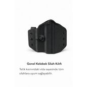 Single Sword Single Sword Tüm Tabancalar Için Ayarlanabilir Vida Sistemli Universal Genel Kelebek Tabanca Kılıfı, Siyah
