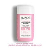 Sinoz Pink Touch Ton Eşitleyici Pembe Sıvı SPF 50+ 50 ml Güneş Kremi