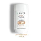 Sinoz Tinted Sıvı Yüz SPF 50+ 50 ml Yeni Nesil Güneş Filtreleri İle Hibrit Formül Güneş Kremi