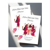 Siorina Events -10 Adet Bride To Be Davetiye,Parti Davetiye, Bekarlığa Veda Özel Gün Davetiyesi Kişiye Özel 10x15cm