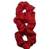 sipariş vakti Saten Saç Tokası Scrunchie Toka 3 Adet (kırmızı5)