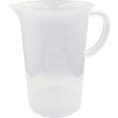 Şişe Dükkanı Plastik Kulplu Beher Kabartma Dereceli 2000ML - 1 Adet