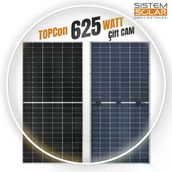 Sistem Solar Topcon 625W Watt Güneş Paneli Monokristal Paletli