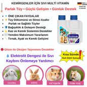 Sıvı Multivitamin Tavşan , Hamster Vb. Kemirgen İçin Parlak Tüy Ve Gelişim 125 Ml