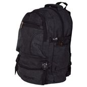 Siyah Dağcı Sırt Çantası Kanvas Kumaş 50LT 501 Outdoor Çanta