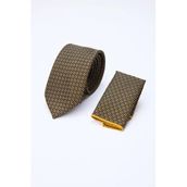 Siyah-Gri Desenli 7 Cm Kravat 1090260126